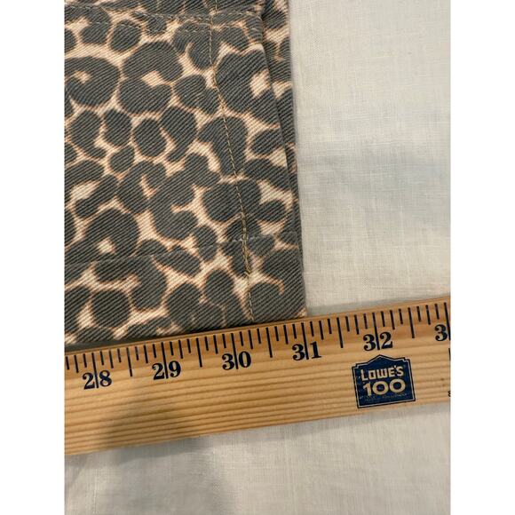 NWT Wild Fable Mid Rise Wide Leg Baggy Jeans Beige Leopard Women's Size Medium - Picture 10 of 12